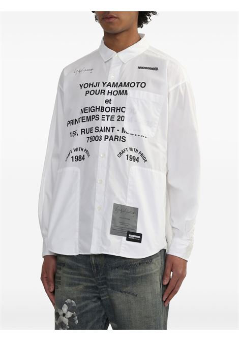 White x Neighborhood printed shirt Yohji yamamoto - men Yohji Yamamoto | HPB950541